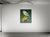 'Spectra' Canvas prints- Eastern Yellow Robin on Fluoro-silicate Crystal