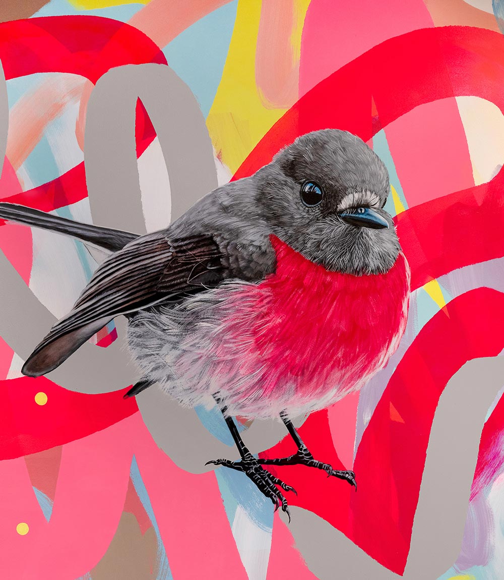 Pink Robin - Joan Kirner Hospital Collaborative Print